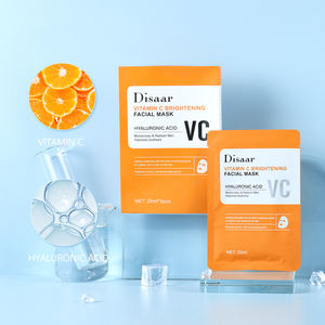 Disar lembar masker wajah Vitamin C, untuk perawatan kulit, mencerahkan kulit, menghaluskan, Pelembab, masker wajah asam hialuronat - Product Image 4