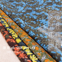 Tissu en velours côtelé 21-Wale à motif jungle finement grainé style peinture à l'huile, anti-plis, chaud et doux pour vêtements féminins et abayas