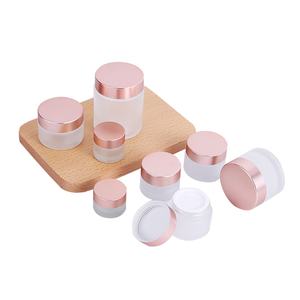 Tarros de Vidrio Esmerilado Rosa Dorado de 100g, 20g, 30g, 50g, 1oz, para Crema Facial, Envases de Lujo Vacíos de 5g para Cosméticos - Product Image 1
