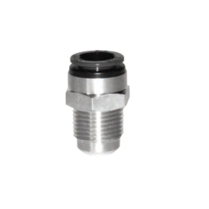 SMC Pneumatic Fitting 1/4 Tube to 7/16-20 UNF Male Thread Straight Through SAE45 - Product Image 1