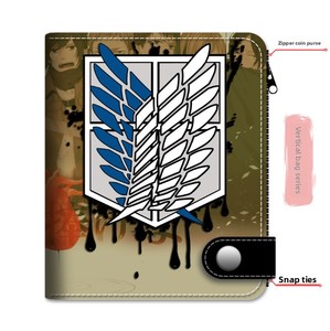 กระเป๋าสตางค์แบบสั้นลายอนิเมะญี่ปุ่น <span class=keywords><strong>Erwin</strong></span> Armin Mikasa ลดราคาพิเศษ มีช่องใส่บัตรหลายช่อง ทำจากวัสดุ PU เหมาะสำหรับผู้ชายและผู้หญิง ใช้เป็นของขวัญหรือใส่บัตรเดินทาง - Product Image 3