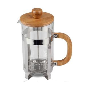 Cafetera Francesa de Vidrio de Borosilicato sin BPA, con Capacidad de 1.0L, Carcasa de Acero Inoxidable, Tapa y Asa de Madera - Product Image 2