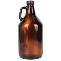 Bernsteinfarbener Moonshine-Glaskrug mit Griff