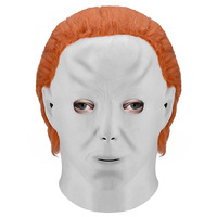 Masque d'Halloween en caoutchouc, cagoule intégrale, même style que dans le film 'Halloween', accessoire réaliste pour spectacles, fabriqué en Chine