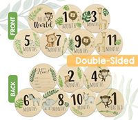 Cartes de jalons mensuels en bois pour bébé avec panneau d'annonce, cadeaux de grossesse et de baby shower, accessoires de photographie pour nouveau-nés