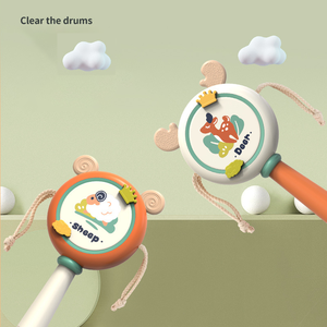 Sonajero grande para bebé, juguete para masticar, tambor de mano, tambor ondulado, juguete educativo, bebé de 1 año - Product Image 6