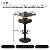 Vente en gros d'usine de meubles de bar tabourets de bar hauts modernes en fer et table de bar ensemble de chaises pour petites tavernes et boîtes de nuit