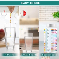 Kit de test de la qualité de l'eau Vansful 16 en 1, pH, dureté, plomb, chlore, fer, pour bandelettes de test pour l'eau du puits, de la robinet et de la boisson (certifié CE ISO)