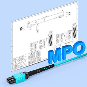 สายแพทช์ไฟเบอร์ OEM ODM 10Gtek MPO to MPO OM3 มัลติโหมด 12 คอร์ สำหรับใช้งานกับ QSFPTransceiver ความยาว 3 เมตร/10 ฟุต - Product Image 6