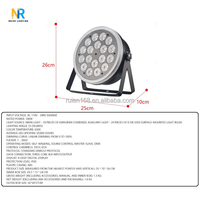 Projecteur LED PAR Can Light RUIEN 18PCS RGBW 4-en-1 plat et fin DMX512