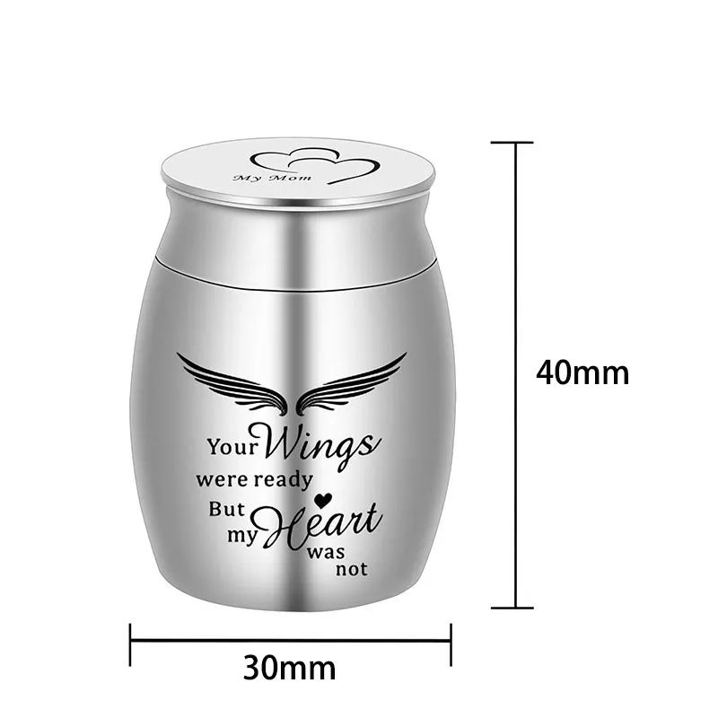 Customized Name Words Stainless Steel Pet Funeral Cremation Urn for Pet Ashes