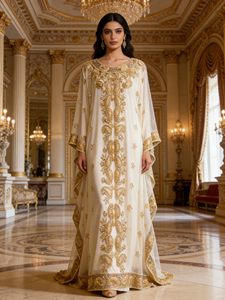 Abaya <span class=keywords><strong>de</strong></span> Lujo con Lentejuelas Bordadas para <span class=keywords><strong>Mujer</strong></span>, Elegante Vestido Kaftan Musulmán, Abaya Islámica Modesta <span class=keywords><strong>de</strong></span> Dubái, Vestido Formal <span class=keywords><strong>de</strong></span> Noche para Ramadán y Eid - Product Image 2