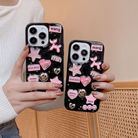 Coque de téléphone 3D de luxe DIY pour iPhone 16 15 13 Pro Max, jolie coque rose pour iPhone 14 Plus 12 Pro 11 Pro Max 16 Plus, sacs pour téléphone
