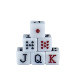 <span class=keywords><strong>Dés</strong></span> de poker polyédriques en acrylique de 16 mm avec coins carrés et arrondis J K Q 1 9 10 pour jeux de société - Product Image 3