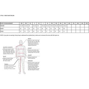 2025 Men's Adjustable Side Snap Beltless <b>Chaps</b> Black Horse <b>Riding</b> Wear-SH1198 - Product Image 1