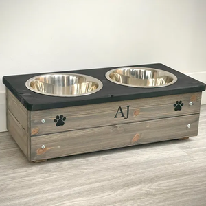 Comedero Automático para Mascotas con Pantalla LCD, Material de PC Ecológico, Diseño Cuadrado Elevado Medio, para Interiores/Exteriores, ODM OEM - Product Image 1