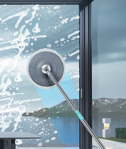 Serpillière <span class=keywords><strong>en</strong></span> microfibres à seau unique avec poignée télescopique 360 essorage facile nettoyage humide/sec fonction de compression de l'eau nouveau design - Product Image 4