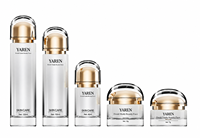 Flacon de lotion pressurisé haut de gamme 100 ml, flacon de crème hydratante 50 g, flacon d'essence en verre, ensemble d'emballage