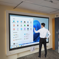 Tableau blanc interactif tout-en-un JOMEtech, écran tactile LCD Smart TV, 86 pouces, panneau LED 4K, multifonction, cadre en aluminium de qualité supérieure