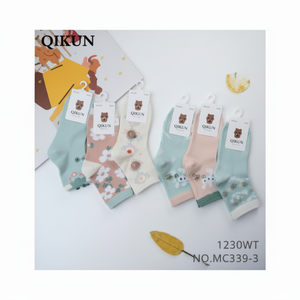 ถุงเท้าผ้าฝ้ายสำหรับเด็กผู้หญิงมี3ขนาดผลิตภัณฑ์เฉพาะสำหรับเด็ก - Product Image 1