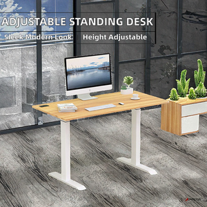 Wholesale Smart Lifting Table <b>Adjustable</b> Height Computer <b>Desk</b> T-Leg Steel Base Home <b>Office</b> Commercial Furniture - Product Image 2