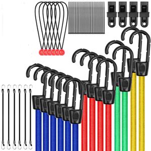 Juego de 60 Cuerdas Elásticas Multifuncionales para Exteriores y Hogar - Product Image 1