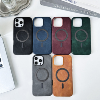 Étui de protection haut de gamme en cuir PU souple avec texture, compatible avec la charge sans fil pour iPhone 17 Pro Max – Étui tendance ODM/OEM