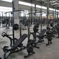 FRS Appareil de musculation multifonction pliable tout-en-un pour la maison, avec développé couché, poulie dorsale et extension des jambes, équipement de fitness commercial