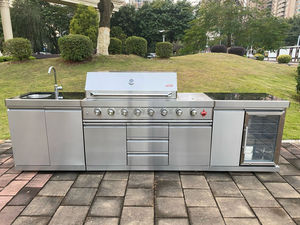 Parrilla Modular de Acero Inoxidable para Barbacoa con Fregadero, Mueble de Cocina Portátil para Exteriores, Diseño Resistente al Fuego y a la Intemperie - Product Image 3