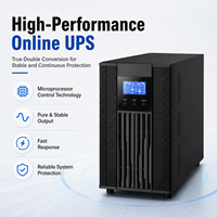Onduleur monophasé haute fréquence en ligne 3 kVA 120/240 V à onde sinusoïdale pure pour serveurs informatiques et racks réseau, 93 % d'efficacité élevée