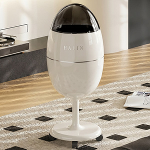 Halin Dinosaur Egg Trash Can <b>20L</b> Wheeled Flip Top Indoor Waste <b>Bin</b> For Living Room Bedroom - Product Image 5