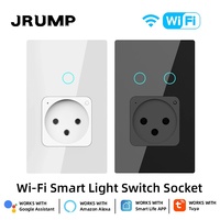 Interruptor Inteligente con Enchufe, Estilo Retro, Estándares Israelíes, 250V, Compatible con Alexa/Google Home, Control Táctil