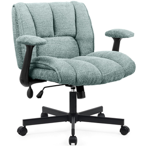 <span class=keywords><strong>Silla</strong></span> de <span class=keywords><strong>Oficina</strong></span> con Patas Cruzadas 2026, <span class=keywords><strong>Brazos</strong></span> Abatibles y Ruedas, Asiento Ancho, con Soporte Lumbar Dinámico Integrado - Product Image 2