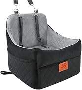 두꺼운 쿠션 강아지 부스터 시트, 분리 및 세탁 가능, 수납 포켓 2개 및 안전벨트 포함, 강아지 여행용 안전 카시트 - Product Image 4