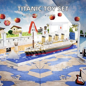 Set de Bloques de Construcción Micro Titanic Unisex, Bloques de Plástico Populares para Niños, Juguete de Construcción Moderno y Creativo con Temática Náutica - Product Image 3