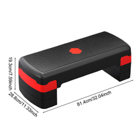 Plataforma de Step Aeróbico de Tres Capas con Absorción de Impactos, 81 cm, Material FRPP, para Ejercicios en Casa y Desarrollo Muscular