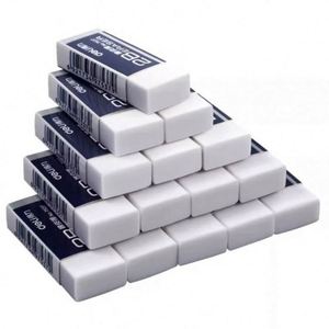Gomme à effacer rectangulaire en caoutchouc souple blanc TPR non toxique et écologique, 4*2*1cm, certifiée EN-71 ISO9001, moulée par injection, vente en gros - Product Image 1