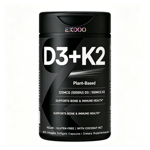 Vitamina D3 Vegana (<span class=keywords><strong>Colecalciferolo</strong></span>) da Estratto <span class=keywords><strong>di</strong></span> Licheni 5000 UI con K2 MK-7 Menoquinone Natto per la Salute <span class=keywords><strong>di</strong></span> Calcio, Ossa e Cuore - Product Image 1