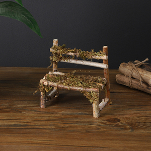 Mini chaise en bois de bouleau naturel, décoration de bureau, thème forêt, accessoire photo, ornement en bois créatif - Product Image 5