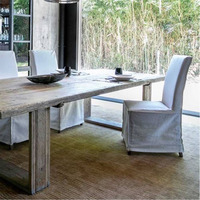 Couverture antique à dossier bas, chaises de restaurant avec couvercles amovibles, style moderne en bois