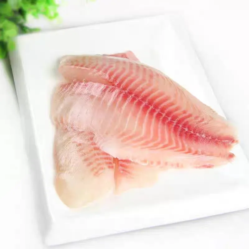 Harga grosir kualitas tinggi ikan makanan laut murah ikan segar Tilapia dangkal berkulit Fillet Tilapia