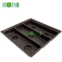 Logo personnalisé Plateau d'emballage pour chocolat, pâtisserie, bonbons, biscuits Plateau de base blister intérieur en plastique PET PP pour aliments