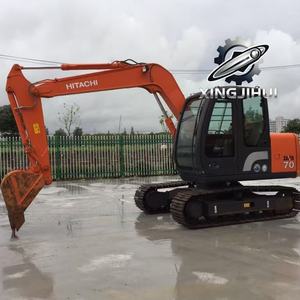 Miniexcavadora Usada Hitachi ZX70, Marca Japonesa Original de Segunda Mano, 7 Toneladas, con Orugas de Goma, Motor Yanmar y Núcleo de Motor - Product Image 2