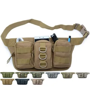 VEKEDA Cycling Camping Hiking Equestrian Outdoor Tactical Fanny Pack For Men Waterproof Molle Hip Belt Bag With Utility Pockets