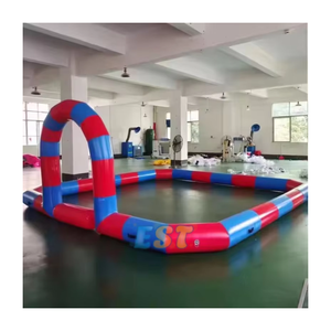 Pista de carreras de coches de parachoques para exteriores comercial Carrera inflable Go Kart Car Track Arena para negocios de <span class=keywords><strong>alquiler</strong></span> - Product Image 2