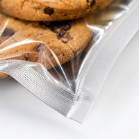 Sacs à biscuits personnalisés avec logo, sacs thermoscellables de qualité alimentaire pour pâtisseries, beignets, gâteaux, biscuits avec fenêtre transparente