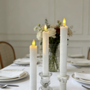 Vela Electrónica Blanca de 19.5cm con Efecto de Llama Móvil, Funciona con Pilas, para Hogar y Comedor - Product Image 3
