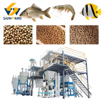Ligne de production de machine d'extrusion d'aliments pour poissons et crevettes flottants, entièrement automatique, grande capacité, nouvelle, industrielle, à vendre