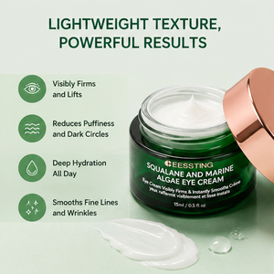 Crème pour les yeux de haute qualité pour éliminer les rides et les ridules, raffermissante, hydratante, à base de squalane et d'algues marines - Product Image 3