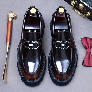 Leather Shoes for Men Loafers for Business Formal Wear <b>Extra</b>-<b>large</b> Size Genuine Leather Cowhide One Piece slip on - Product Image 4